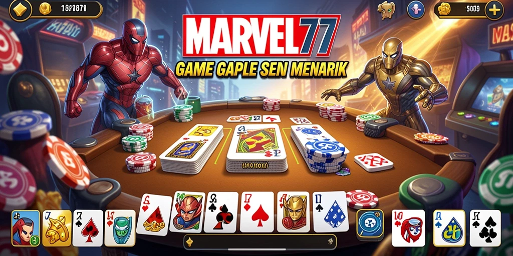 Screenshot gameplay MARVEL77 menunjukkan aksi seru permainan Gaple.