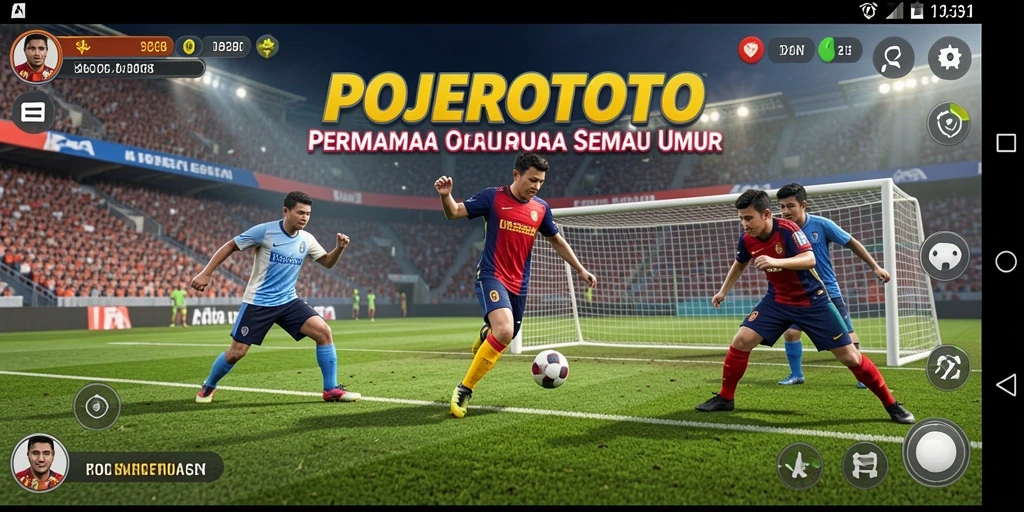Tampilan menarik dari gameplay POJEROTOTO yang menggambarkan momen pertandingan seru.