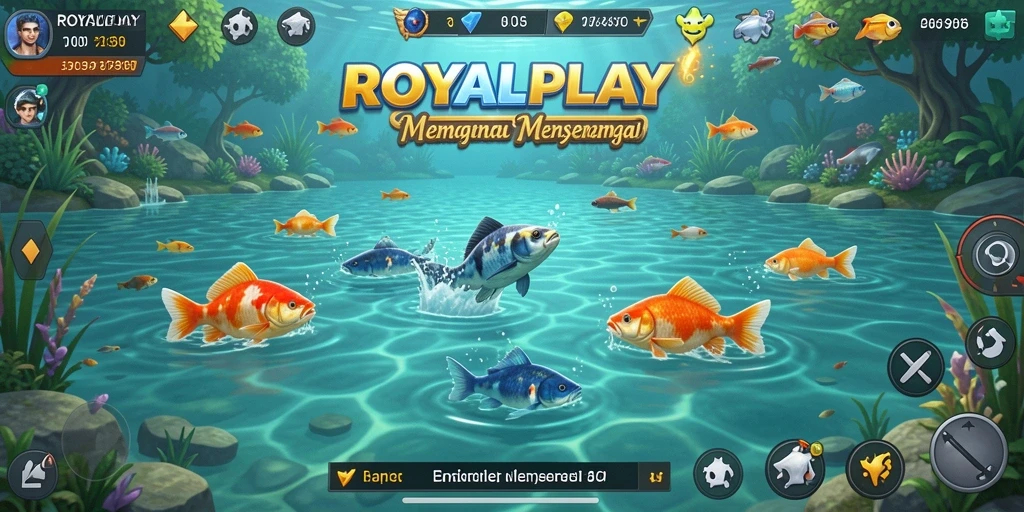 Tampilan menarik gameplay memancing di ROYALPLAY.