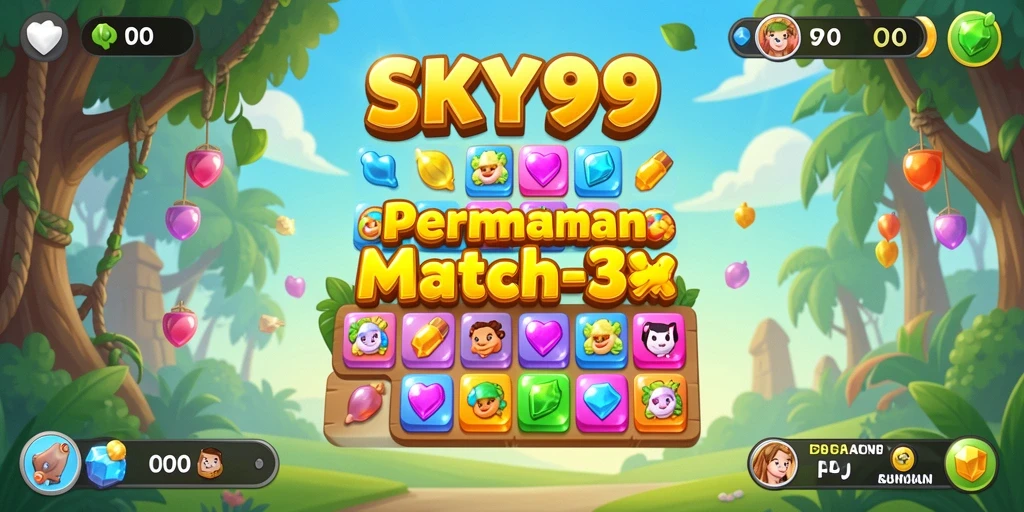 Tampilan gameplay SKY99 yang penuh warna dan menantang.